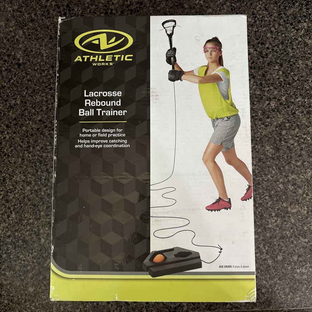 ATHLETIC WORKS LACROSSE REBOUND BALL TRAINER PORTABLE Carrying Case Soft Hard